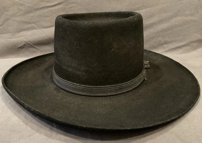 De Colección Dobbs West "Stagecoach" Negro Drifter Sombrero de Vaquero - Para Hombre 7 1/8 Foto 1 de 4