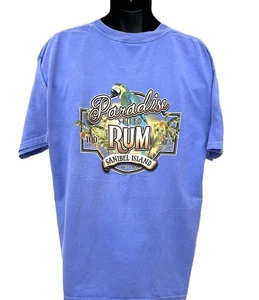 TEE121 T- Shirt by Lakeshirts “Paradise Spiced Rum” Blue (L) Sanibel Island - Picture 1 of 4