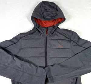 L.L. Bean Hybrid Puffer Jacket Mens Medium Dark Gray Hooded Cozy Slightly Fitted - Picture 1 of 8