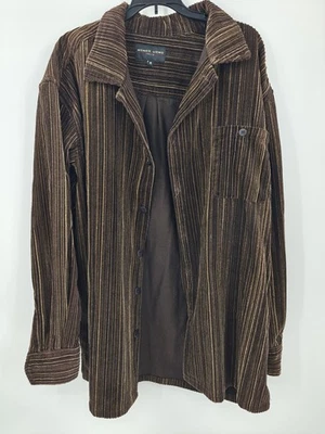 Vintage Mondo Uomo Shirt Mens XL Corduroy Stripe Button Up Italy Jacket - Image 1 of 4
