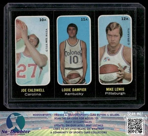 1971-72 Topps #10A-11A-12A Caldwell / Dampier / Lewis Trios Stickers 5.2C - Picture 1 of 2