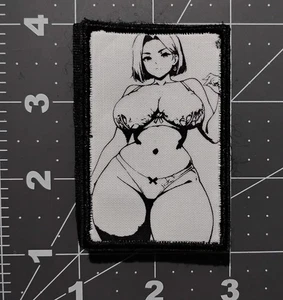 Anime Waifu Ecchi Tactical Moral Embroidered Hook And Loop Patch - Picture 1 of 2