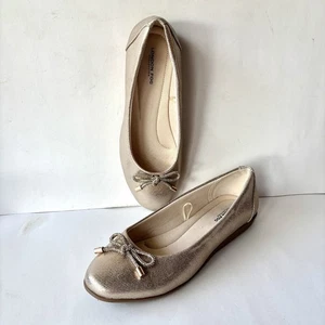 London Fog Ballerinas Gold Metallic Schuhe Slipper Damen 10W Neu ohne Etikett - Bild 1 von 8