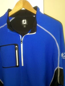 Footjoy FJ 1/4 Zip Pullover Sweater Herren Large Navy Blau Nylon Stretch Golf - Bild 1 von 4
