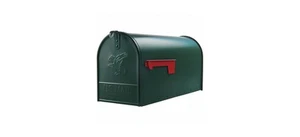 Mailbox Gibraltar es Elite Classic Galvanized Steel Post Mount Green Powder Coat - Picture 1 of 9