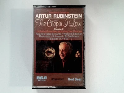 Artur Rubinstein The Chopin I Love Vol 2 Cassette 1977 RCA Red Seal Foto 1 de 2
