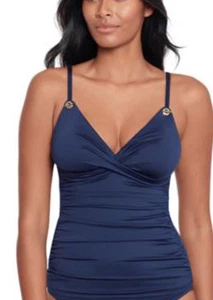 LAUREN RALPH LAUREN UW Toggle Trim Tankini Size 6 Navy Retail $125 - Picture 1 of 4
