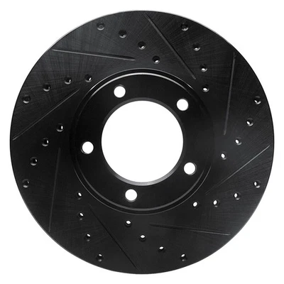 For Jaguar XJR 96-97 Brake Rotor eLINE Drilled & Slotted 1-Piece Front Passenger - Image 1 of 4