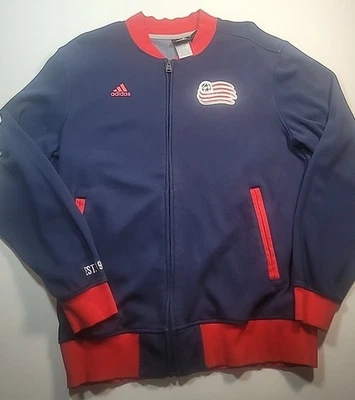 Adidas MLS NEW ENGLAND REVOLUTION Soccer Warm Up Jacket Mens Size L - Image 1 of 4