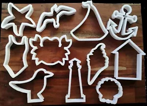 Summer Cookie Cutter Biscuit Dough Swimsuit Crab Beach Hut Boat Anchor Ice Cream - Picture 1 of 36
