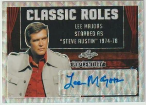LEAF POP CENTURY 2019 AUTOGRAPH AUTO CARD LEE MAJORS SIGNED 6 MILLION DOLLAR MAN - Picture 1 of 1