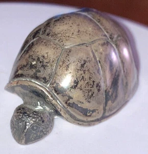 Seltener Vintage Kirk & Son Sterlingsilber figurale Schildkröte Briefbeschwerer 122gr #2 - Bild 1 von 10