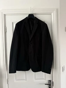 Prada Techno Stretch Single Breasted Black Suit Jacket Blazer - Picture 1 of 10