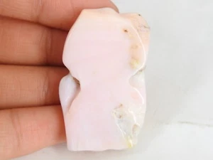 Pink Peruvian Opal Natural Polished Rough Slice 43X26X4MM Loose Raw Stone - Picture 1 of 10