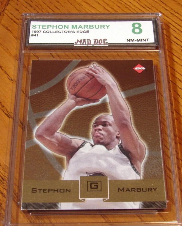STEPHON MARBURY * * 1997 年收藏家的边缘 * * #41 - 完好 8 * * 狼 * * 疯狗 — 第 1/1 张图片