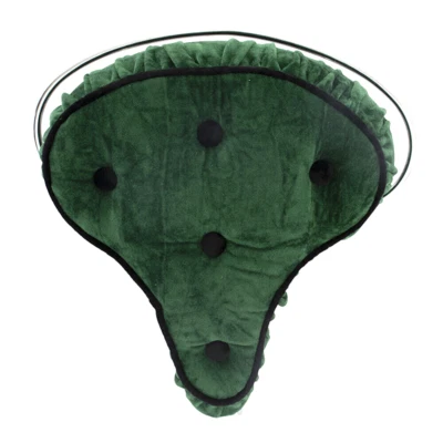 Asiento de bicicleta clásico de la vieja escuela terciopelo triturado 5 botones Lowrider Cruiser verde Foto 1 de 4