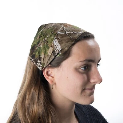 OCEANIA LEGENDS RealTree Xtra Camo Forest Wood Designer Elasticated Head band Bandana Chemo Wear