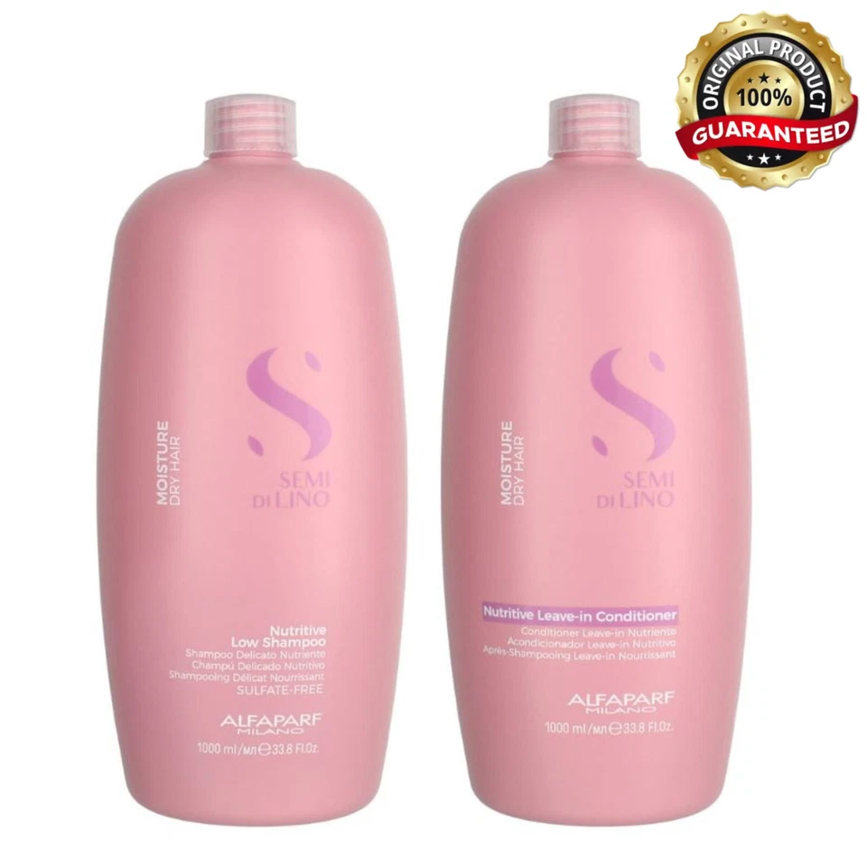 ALFAPARF Semi Di Lino Moisture Nutritive Shampoo & Leave-in Conditioner 33.8 oz - Image 1 of 1