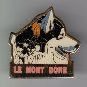 RARE PINS PIN'S .. SPORT HIVER CHIEN DOG HUSKY TRAINEAU MONTAGNE MONT DORE 63~EP - Imagen 1 de 1