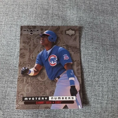 1998 Upper Deck Black Diamond Mystery Numbers #M16 Sammy Sosa #D / 1600 - Image 1 of 2