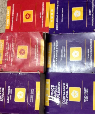 1996 道奇 Ram 卡车 1500 2500 3500 服务店维修车间手册套装  — 第 1/4 张图片