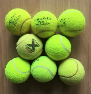 8 gebrauchte Tennisbälle versch. Marken, basteln waschen, spielen, Hunde, Katzen - Bild 1 von 2