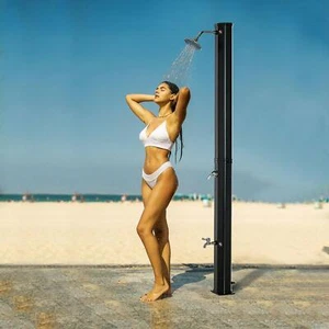 Solar Heated Poolside Beach Shower Rotating Head Foot Faucet 9.2 Gallon - Picture 1 of 15