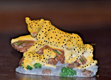 Mother Leopard (Cheetah) with Babies Miniature Figurine II Table decor II Gift