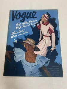 Vintage Vogue Magazine July 15, 1932 Art Deco Benito Cover Fashion RARE - Picture 1 of 11