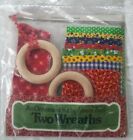 Vintage Quilting Patchwork Christmas Ornament Kit Two Wreaths by Yours Truly 