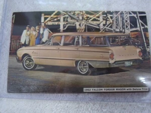 1962 FORD FALCON STATION WAGON DEALER POSTCARD UNUSED ORIGINAL - Picture 1 of 2
