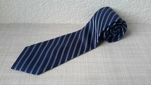 DKNY 100% Seide Herren Krawatte blau gestreift gebraucht - Bild 1 von 7