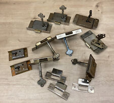 vintage asro cabinet-wardrobe-box locks & keys antique job lot