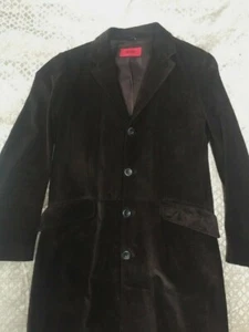 Gorgeous Mens Slim-Fit HUGO BOSS Chocolate Brown Button-Down Suede "Larian" Coat - Picture 1 of 10