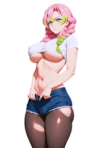 Mitsuri Demon Slayer KNY Wetterfest Anime Aufkleber 6" Waifu Autoaufkleber - Bild 1 von 1
