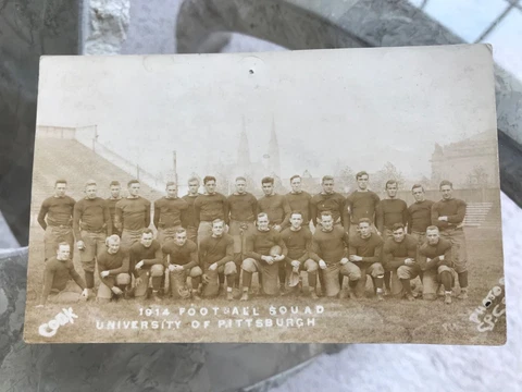 🔥VINTAGE RARE ORIGINAL 1914 PITT PITTSBURGH Football Team Postcard 108 yrs old! Cover