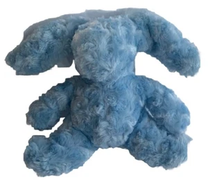 Swankie Blankie Bunny Baby Lovey Plüsch blau Wirbel 8 Zoll Stofftier Spielzeug TX USA - Bild 1 von 7