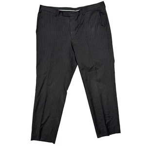 Pantalones de vestir Hugo Boss The James Sharp a rayas de tiza pantalones de lana negros 36x28 - Imagen 1 de 11