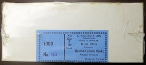 Vintage Mustad 3191 size 6/0 Carlisle Hooks Made In Norway Mustad & Son USA - Picture 1 of 6