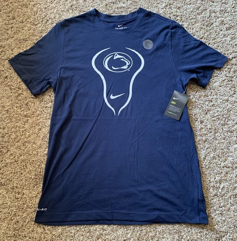 NWT Penn State Nittany Lions Nike Dri-Fit Short Sleeve Shirt Men's Navy Logo Cover