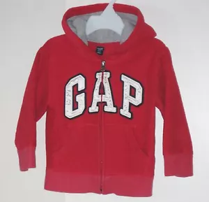 Chaqueta con capucha de lana roja rubí babyGAP talla 2 años niños - Imagen 1 de 2
