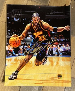 ANTAWN JAMISON Warriors 2000/01 Topps Reserve 8x10 Canvas Autographed Photo - Picture 1 of 2