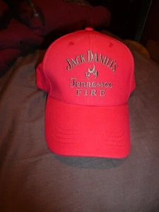 JACK DANIELS Tennessee Fire Trucker Hat Cap Strap Back Embroidered Red - Picture 1 of 6