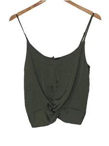 NWT Cotton On Tank Top spaghetti strap green olive scoop neck Size Medium - Picture 1 of 9