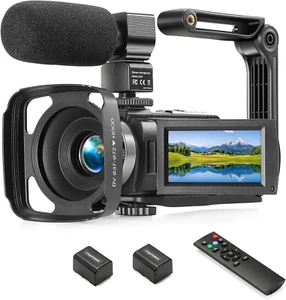 Camcorder FHD 1080P Video Camera for Youtube with 30FPS 36MP 3.0 Inch 270 Degree - Picture 1 of 7