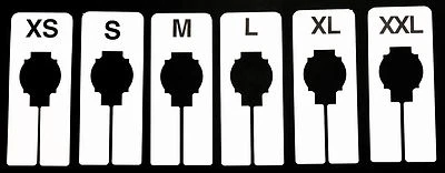 SIZE RING DIVIDER RECTANGLE WHITE XS TO XXL X 24PCS (4 Pieces of Each Size)