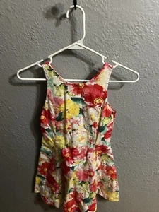 Polo Ralph Lauren Dress Girls 8 White Floral Print - Picture 1 of 11