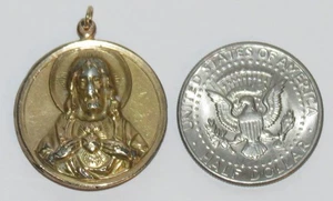 Vintage Jesus Herzliches Herz, Unsere Liebe Frau von Mt. Karmel GP Medaille - Bild 1 von 2