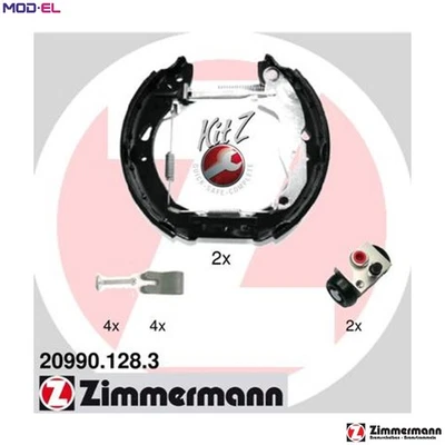 BRAKE SHOE SET 20990.128.3 FOR FORD FIESTA/VI/Van F6JB/F6JD/KVJA 1.4LSNJA 1.2L - Image 1 of 4