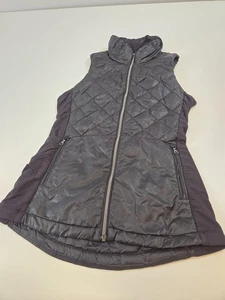 Chaleco de plumón acolchado Lululemon para mujer 4 negro aislado acolchado bolsillos con cremallera cuello alto - Imagen 1 de 15